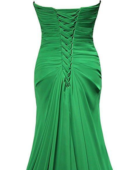 A-line Sweetheart Floor Length Chiffon Bridesmaid Dresses BD021