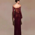 Chic One-Shoulder Rhinestone Fitted Prom Dress