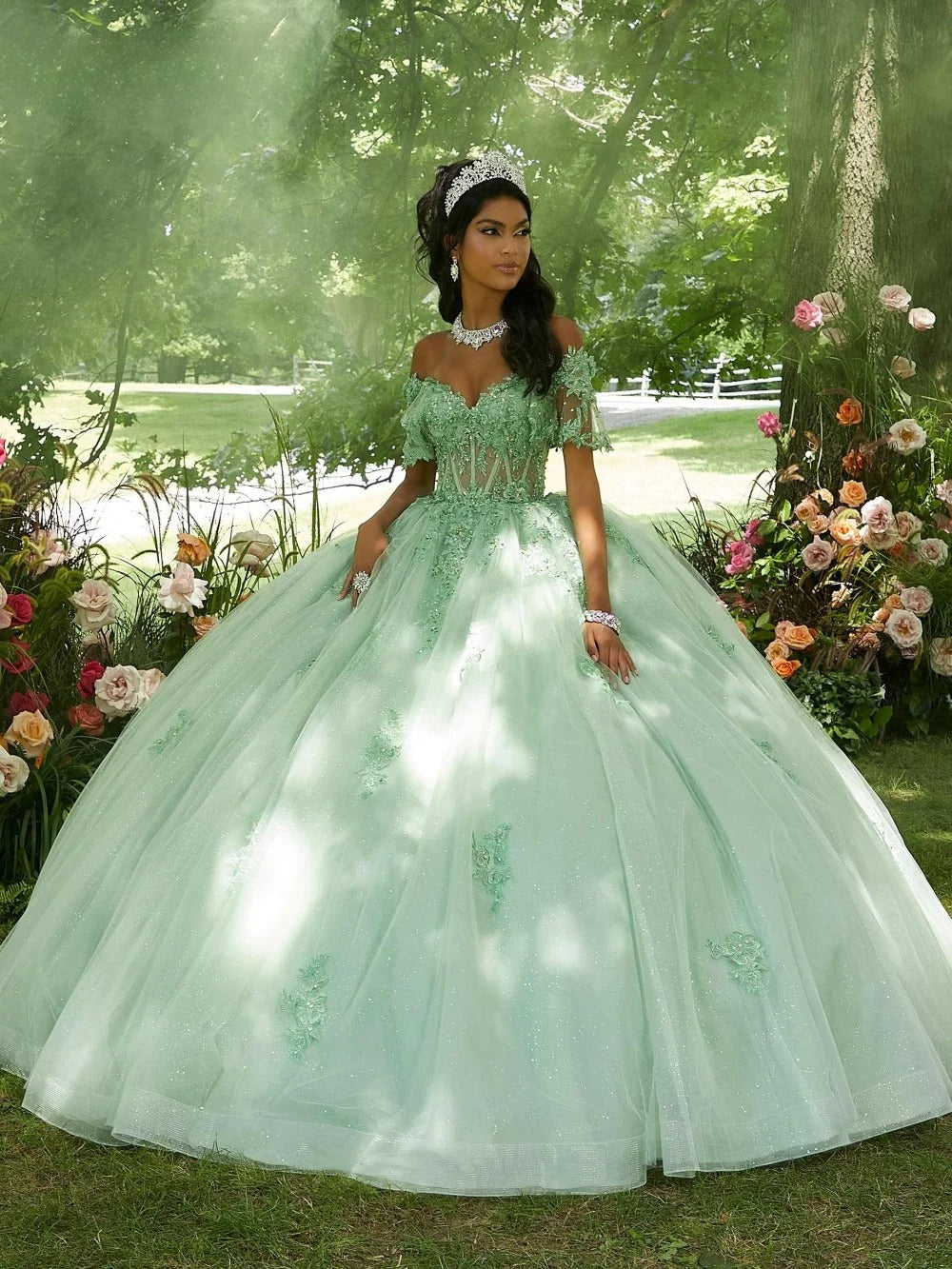 Classic Sweetheart Neck Quinceanera Dress Sparkling Applique Ball Gown