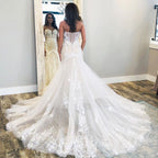 Affordable V-Neck Sleeveless Lace Bridal Wears