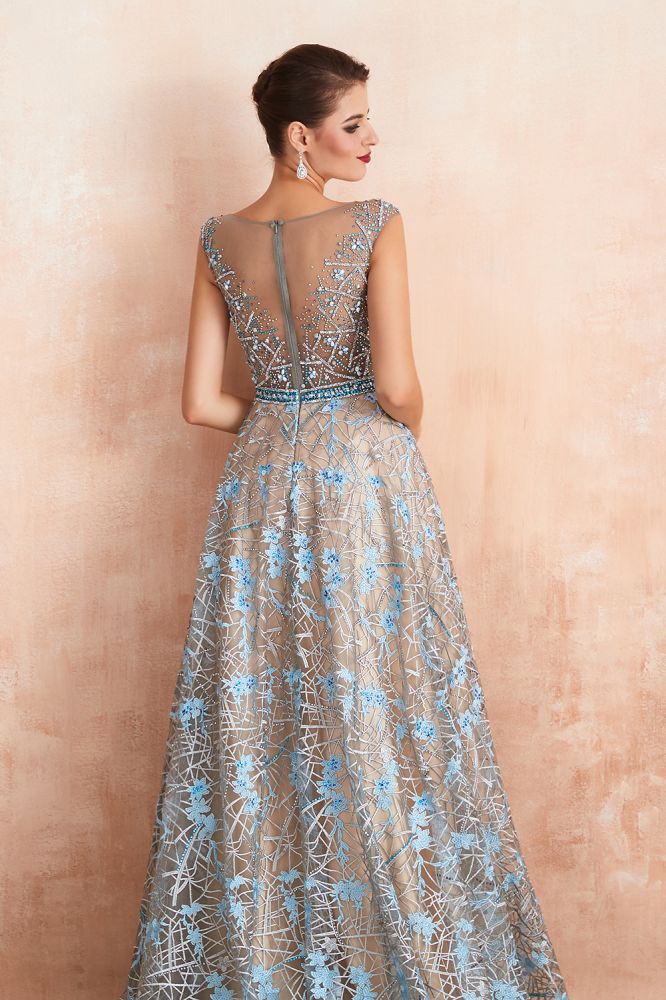 Amazing Sleeveless aline Evening Swing Dress Floral Wedding Party Dress