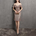 V Neck Little Evening Dress – Elegant Short Socialite Nightclub Women's Party Dress