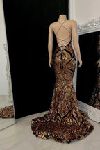 Beautiful Halter Criss-cross Mermaid Sleeveless Prom Dress