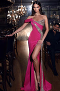 Beautiful Off-the-shoulder Sequined Mermaid Prom Dress With Slit