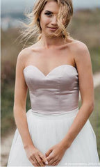 Boho Wedding Dress Low Open Back Bridal  Gown Separates Wedding Dress