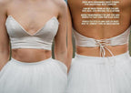 Boho Wedding Dress  V Back Bridal Lace Gown Separates Wedding Dress