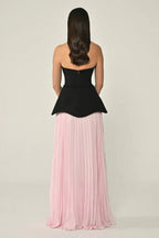 Women Formal Event Dresses Strapless Pink Evening Gown Customized Draped Beading Long Prom Party Dresses 2025 Birthday