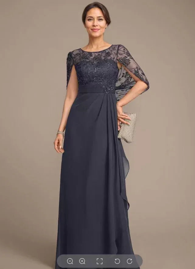 Tibetan blue lace shawl dress