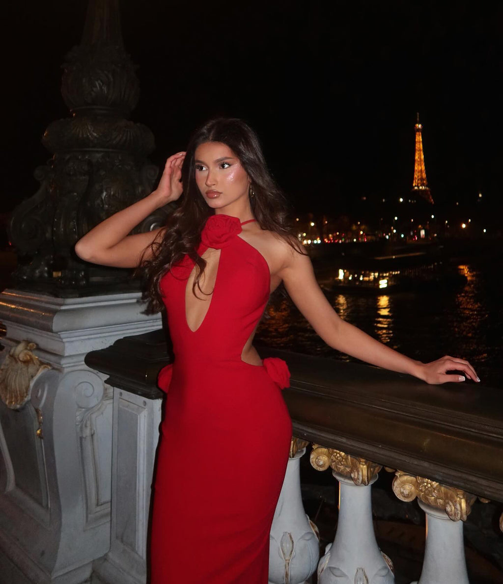 Charming Column Satin Off-The-Shoulder Sleeveless Red Prom Dresses With Openback