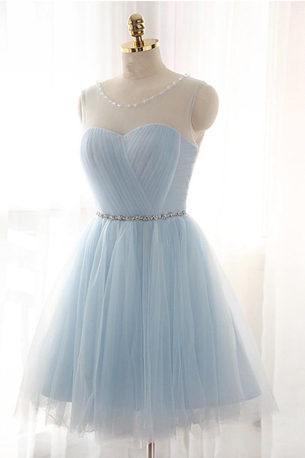 Pink Short Prom Dresses Tulle Party Dresses Pink Homecoming Dresses