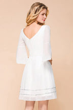 Chiffon Knee Length Simple Daily Casual Dress Beach Bridesmaid Dress