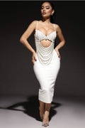 Stylish Black & White Lace Party Dress Prom Dress