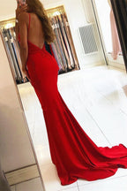 Scarlet Siren Open Back Mermaid Prom Dress with Delicate Appliques