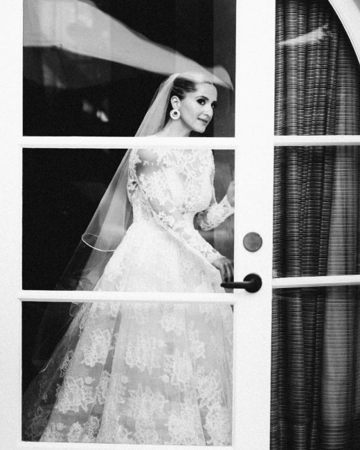 Designer A-line Long Sleeves Backless Wedding dresses with Lace