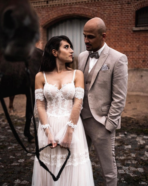 Designer Wedding Dresses With Lace | Sheath dresses wedding dresses