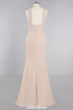 Dreamful Halter Slim Mermaid Bridesmaid Dress Floor Length Party Dress