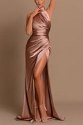 High Slit Halter Sleeveless Mermaid Prom Dress