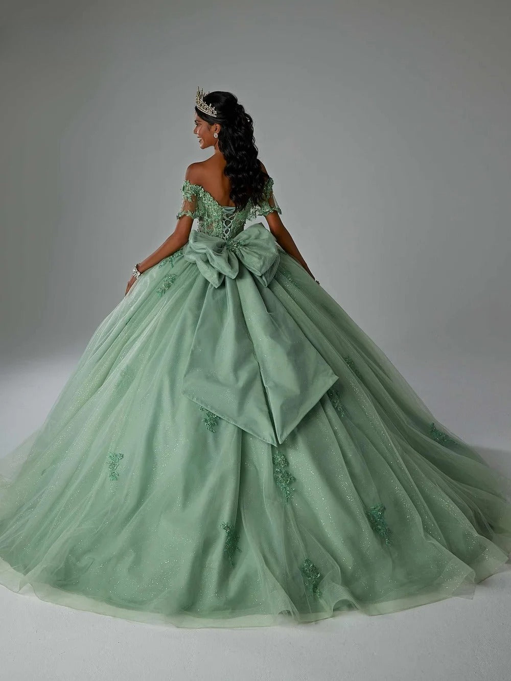 Classic Sweetheart Neck Quinceanera Dress Sparkling Applique Ball Gown