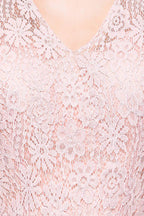 Elegant Floral Appliques aline Bridesmaid Dress Dusty Pink Chiffon FloorLength Formal Dress