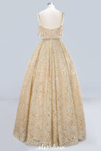Elegant Tulle Lace Ball Gown Shaghetti Sweetheart Sleevless Wedding Dress