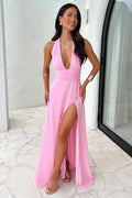 Open Back Prom Dress with Split SYP182