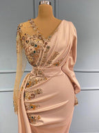 Evening Dresses Long With Sleeves Prom dresses in glitter