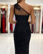 Evening Dresses Short Black Cocktail Dresses with Lace