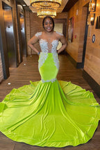 Eye-catching Sleeveless Backless Mermaid Prom Dress With Beading