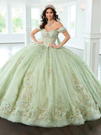 Popular Off-shoulder Quinceanera Dress 2025 Charming 3D Flower Party Dress Shiny Sleeveless Strapless Party Gown 16 Customized