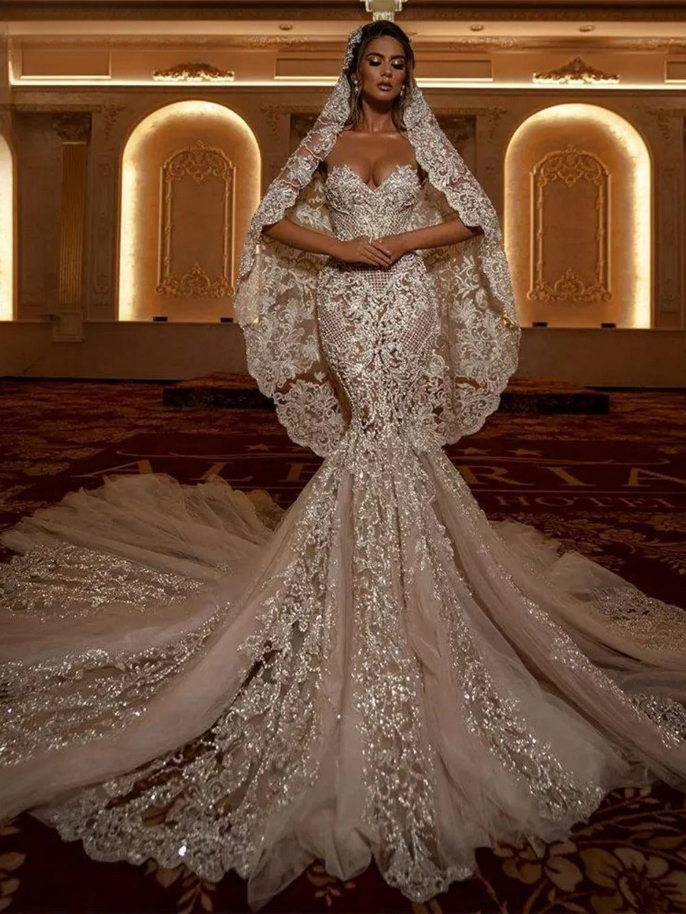Sexy Sweetheart Wedding Dress 2025 Elegant Mermaid Bridal Gown Charming Lace Sleeveless Floor-length Gown Customized