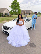 Sweetheart Neckline Tulle Ball Gown Y1320