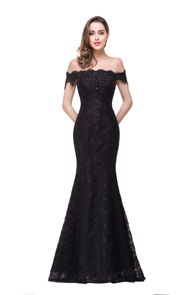 Floor-Length Mermaid Lace Off Shoulder Bridesmaid Dresses