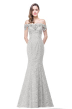 Floor-Length Mermaid Lace Off Shoulder Bridesmaid Dresses