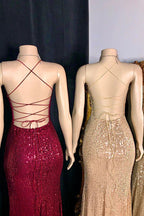 Glamorous Spaghetti Strap Sleeveless Long Mermaid Prom Dress
