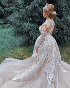 Gorgeous Sweetheart Lace Tulle Mermaid Spring Summer Wedding Dress