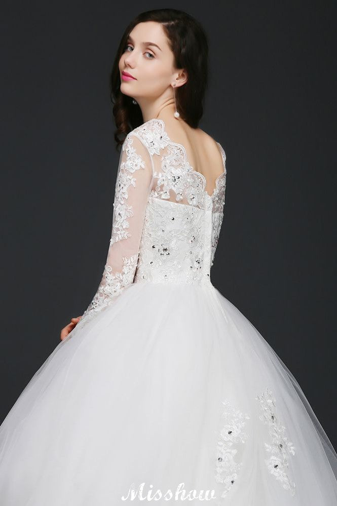 Gorgeous Tulle Ball Gowns Court Train Wedding Dresses