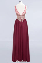 Halter Spaghetti Gold Appliques Swing Dress Sleeveless Tulle Chiffon Evening Maxi Dress