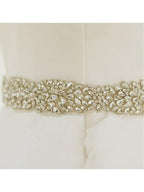 Ivory Ball Gown Wedding Dresses Spaghetti Strap Beaded Bridal Dress
