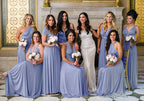 Spaghetti Straps Satin Long Bridesmaid Dresses Prom Party Gown