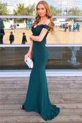 Long Mermaid Off The Shoulder Lace Prom Dress