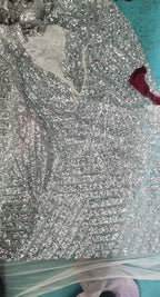 Long Mermaid Off the shoulder Sequins Prom Dresses with Sleeves