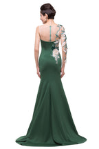 Mermaid  Bateau Floor-length One-Shoulder Prom Dresses