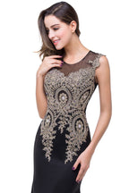 Mermaid Floor-length Chiffon Evening Dress with Appliques