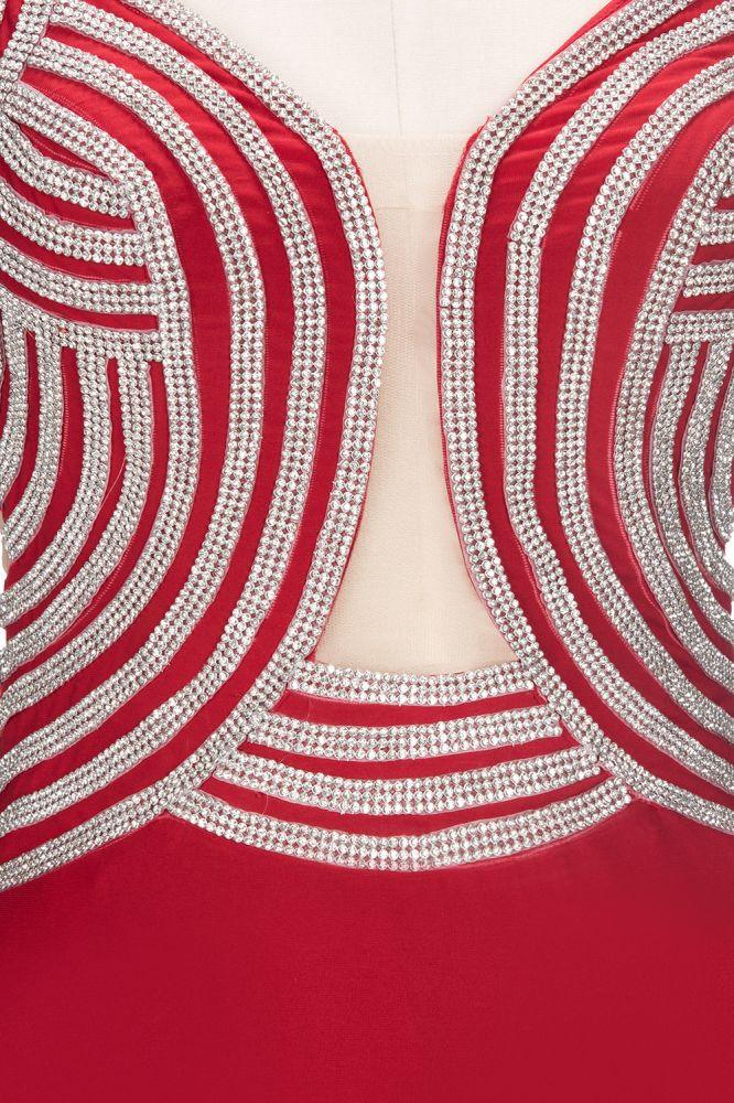 Mermaid Sleeveless Plus Size Floor Length Slit Sequins Patterns Prom Dresses