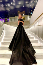 Modern Long Black Sequined Sleeveless Evening Dress With Slit