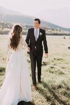 New Arrival Long Sleeves Tulle Wedding Dress Appliques Bridal Wears