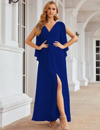 Chiffon Bridesmaid Dresses with Split for Women Wedding Long Party Prom Gown Flutter Sleeve SEA28045