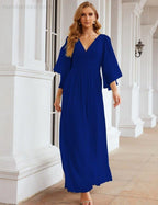 Chiffon Bridesmaid Dresses with Split for Women Wedding Long Party Prom Gown Flutter Sleeve SEA28045