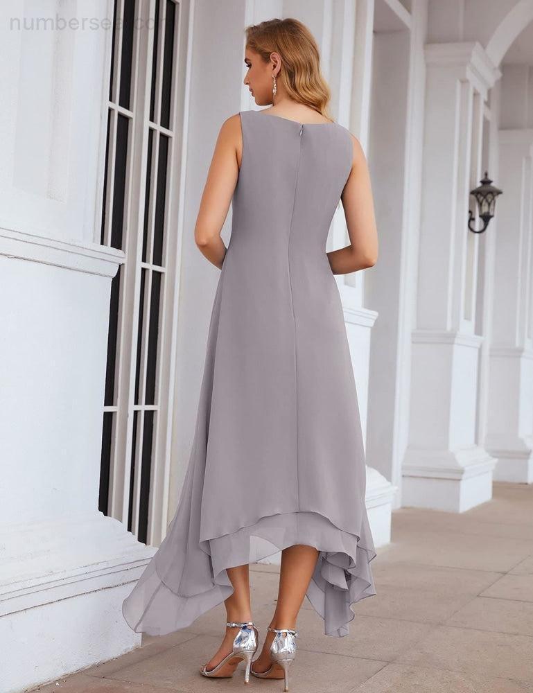 Chiffon Plus Size Mother of Bride Dresses with Jacket Formal Dresses for Wedding SEA28073