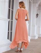 Chiffon Plus Size Mother of Bride Dresses with Jacket Formal Dresses for Wedding SEA28073